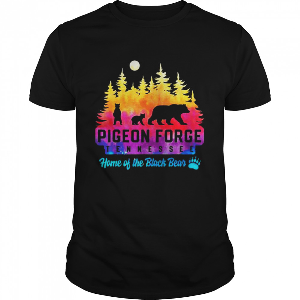 Pigeon forge tennessee bear great smoky mountains tie dye shirt