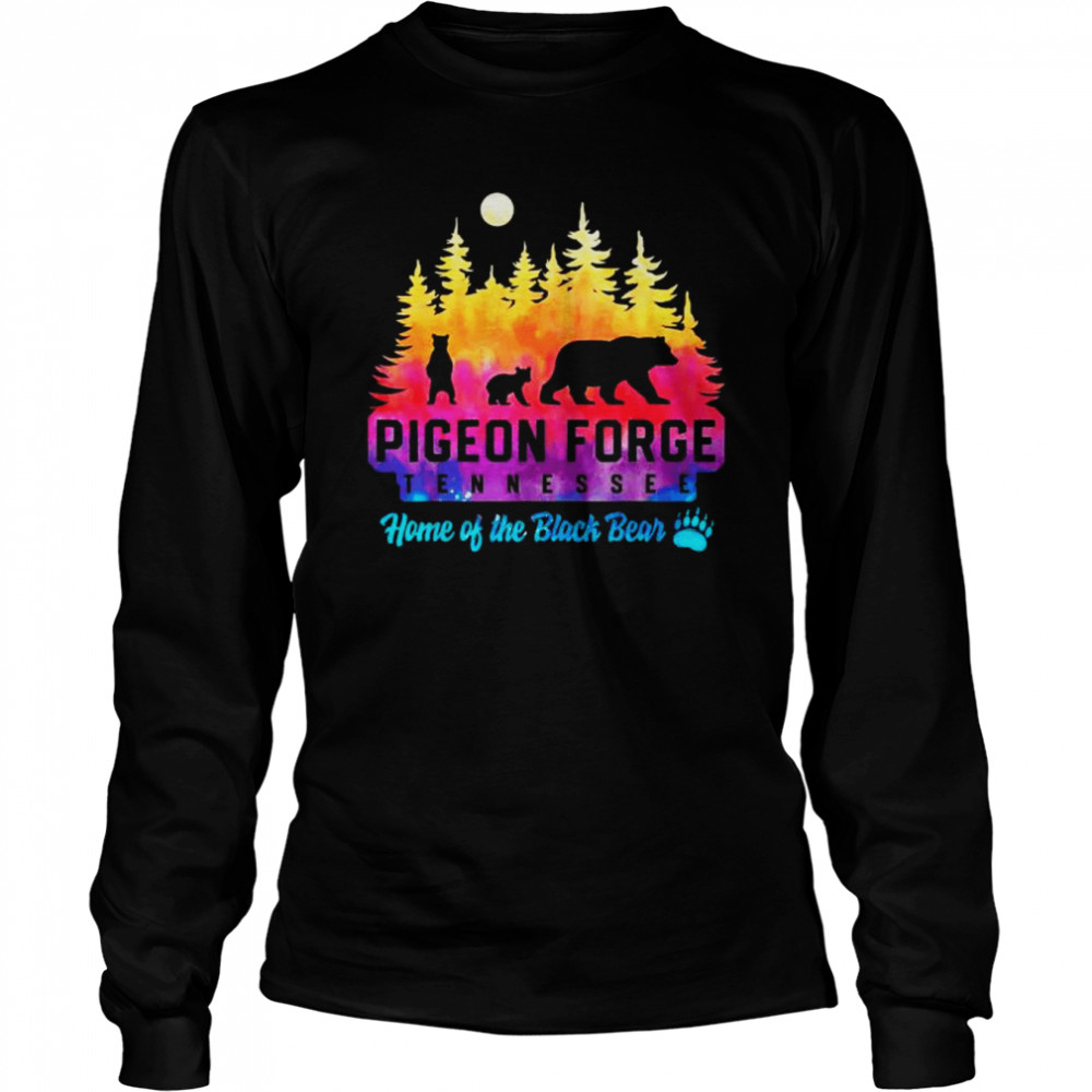 Pigeon forge tennessee bear great smoky mountains tie dye shirt Long Sleeved T-shirt