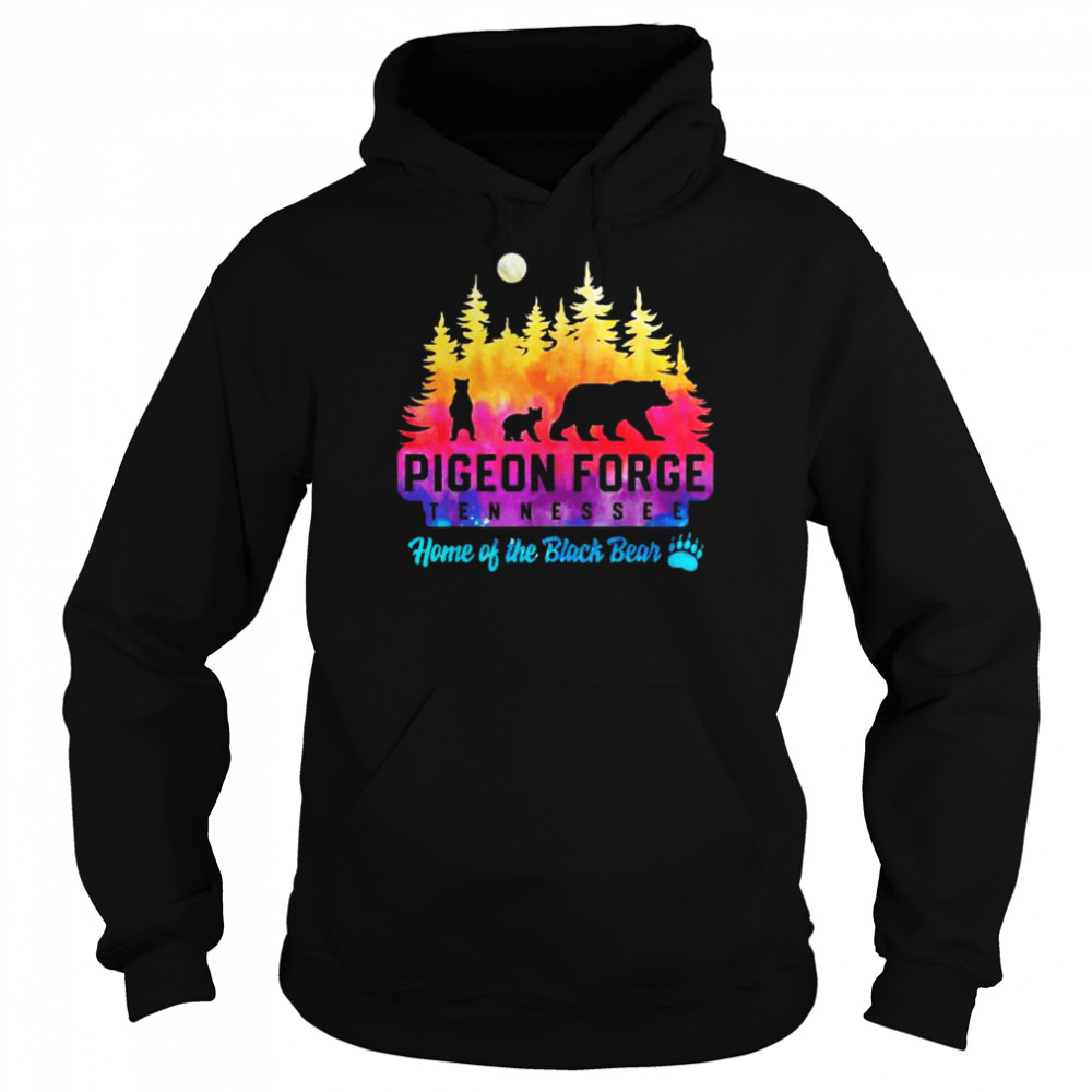 Pigeon forge tennessee bear great smoky mountains tie dye shirt Unisex Hoodie