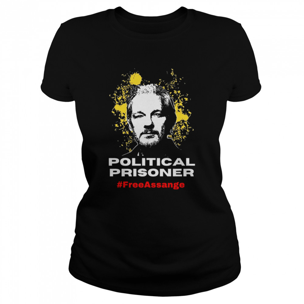 political prisoner free assange classic womens t shirt