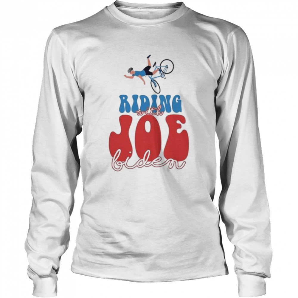 Riding With Joe Biden Falls of Bike shirt Long Sleeved T-shirt