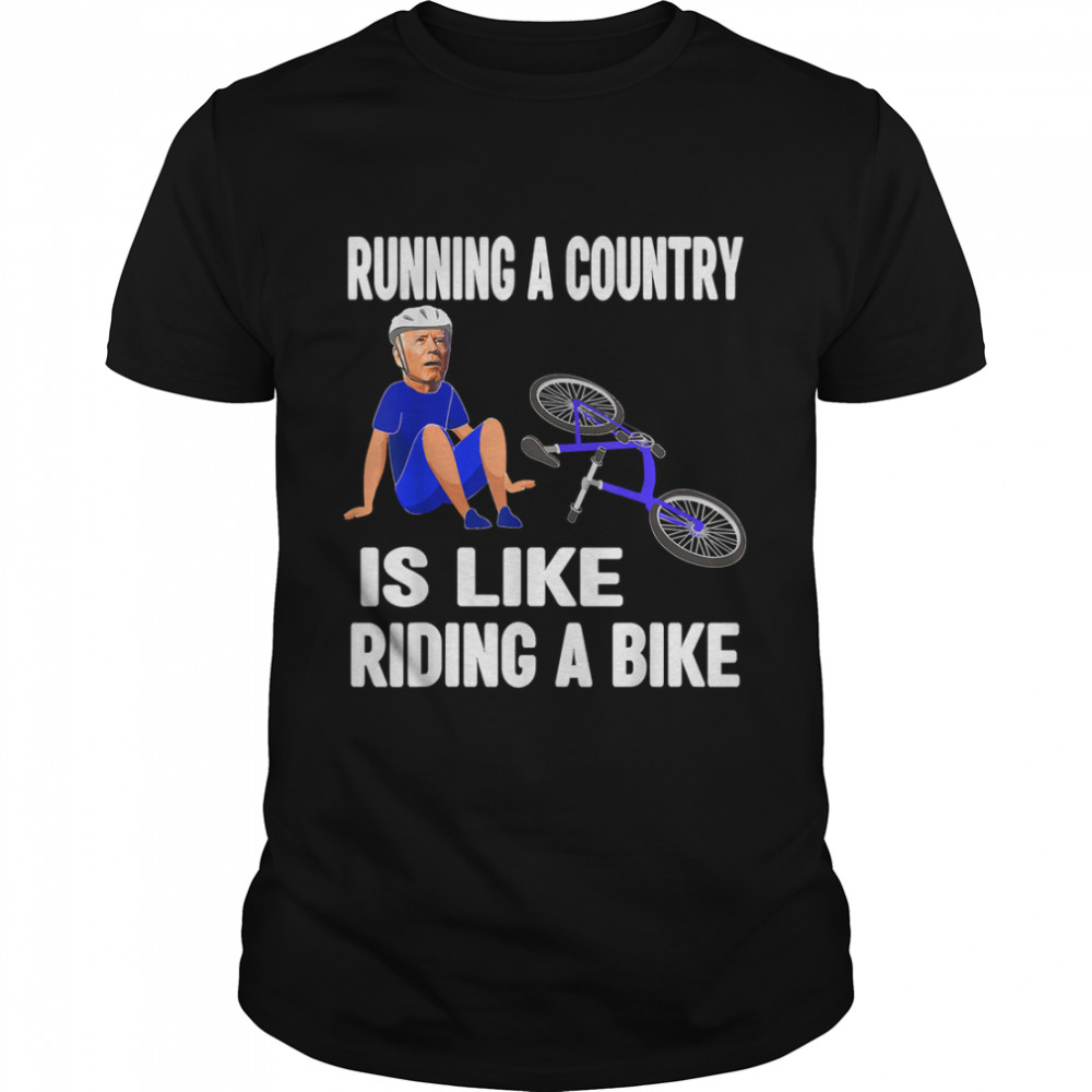 Running The Country Is Like Riding A Bike 2022 Essential T- Classic Men's T-shirt