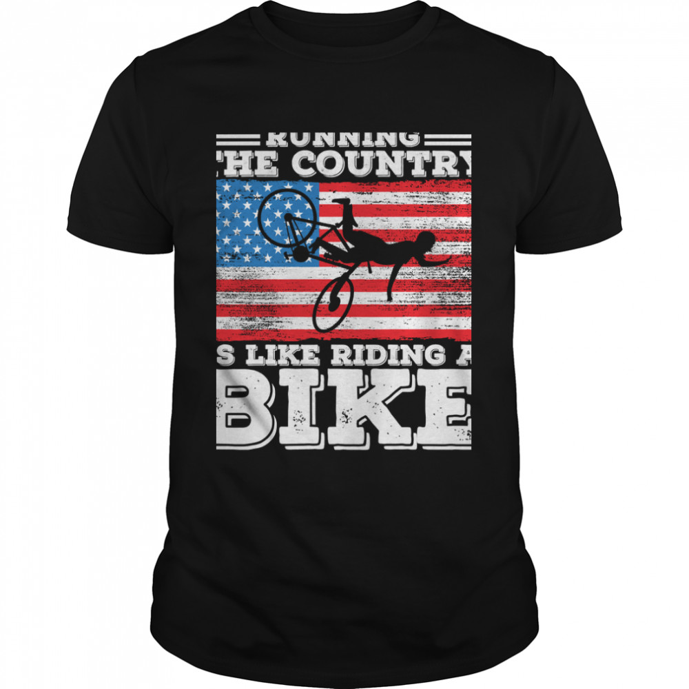 Running The Country Is Like Riding A Bike Joe Biden Basic 2022 T- Classic Men's T-shirt