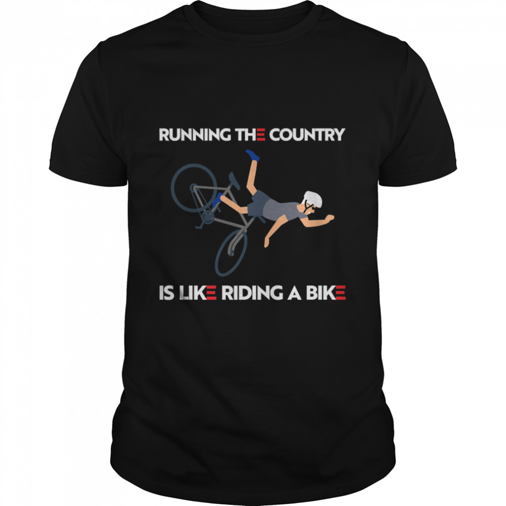 Running The Country Is Like Riding A Bike Joe Biden Funny Essential T- Classic Men's T-shirt