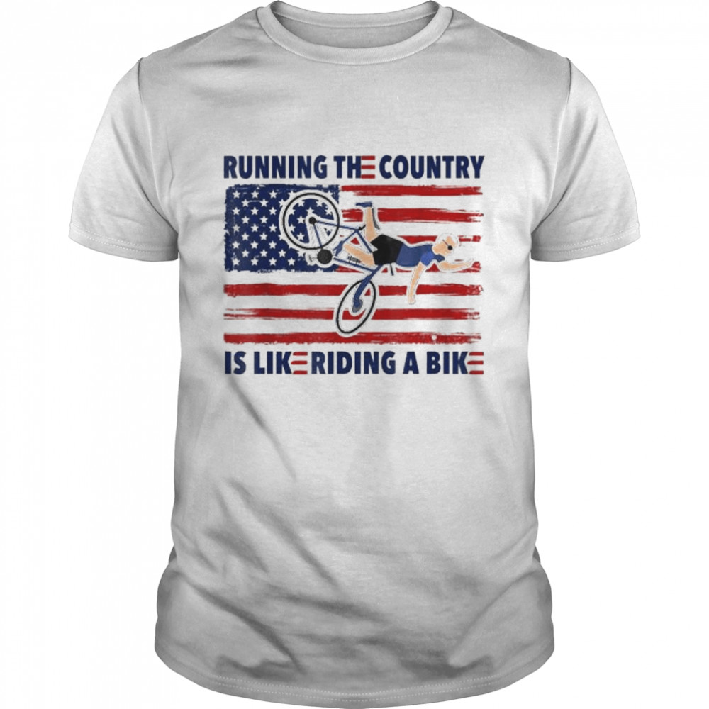 Running The Country Is Like Riding A Bike Joe Biden Funny T- Running The Country Is Like Riding A Bike Joe Biden Funny T- Classic Men's T-shirt