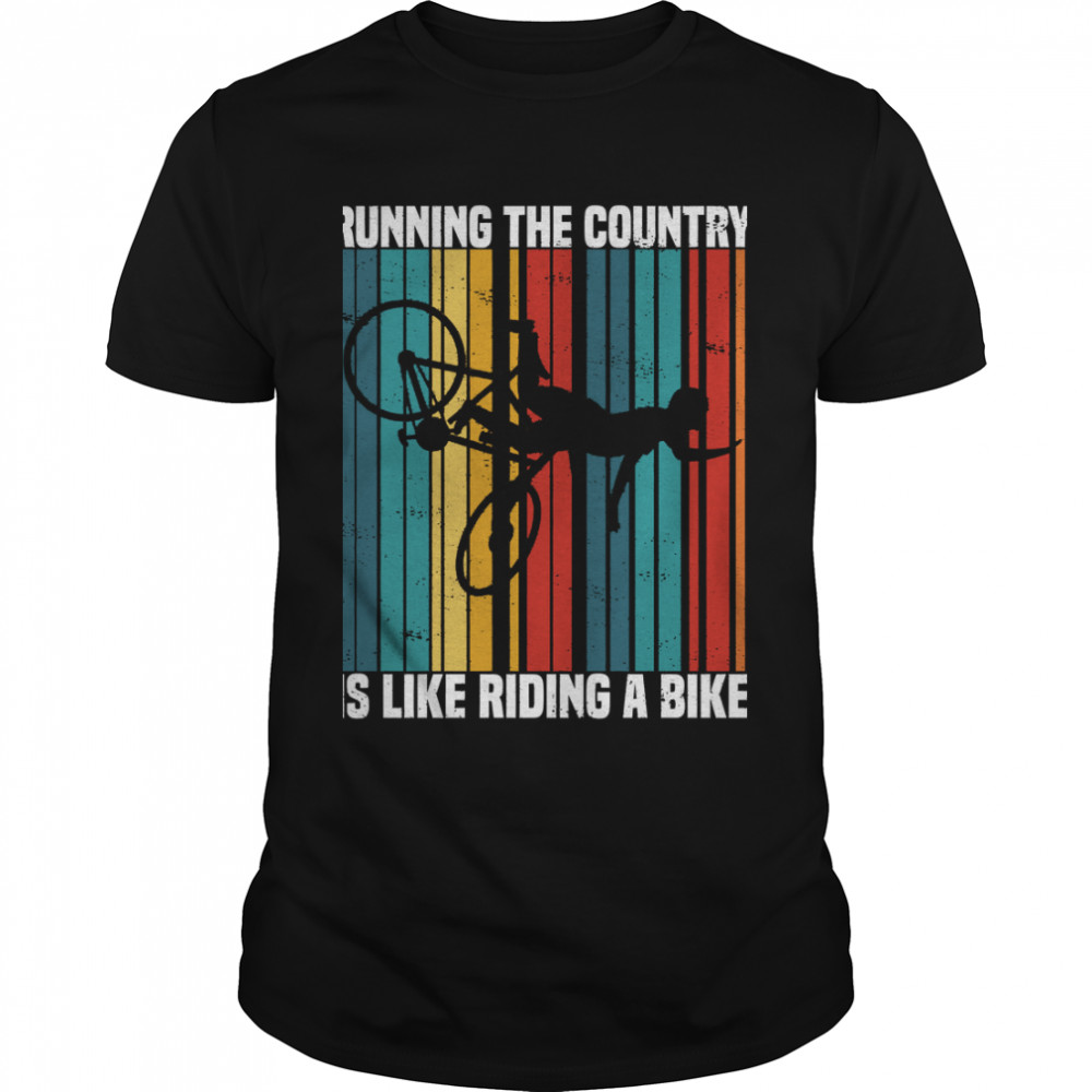 Running The Country Is Like Riding A Bike Joe Biden Vintage Retro Classic T- Classic Men's T-shirt