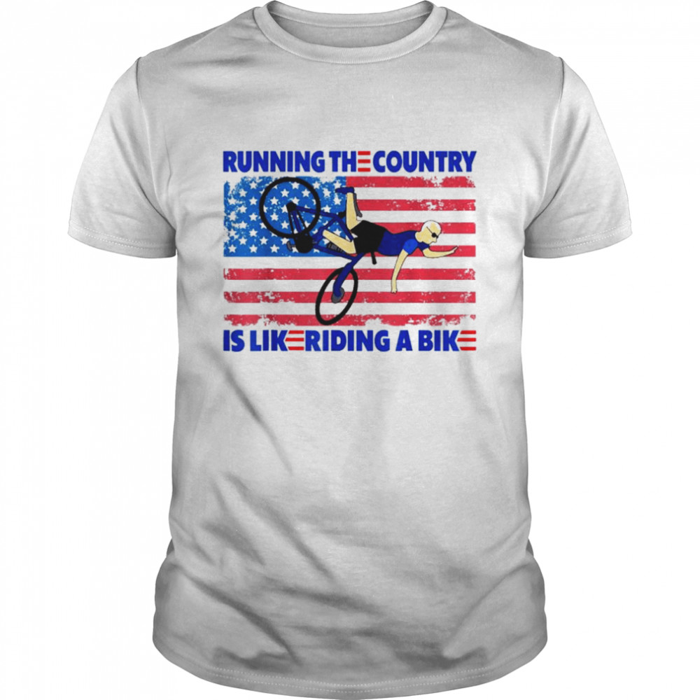 Running The Coutry Is Like Riding A Bike Joe Biden Meme shirt Classic Men's T-shirt