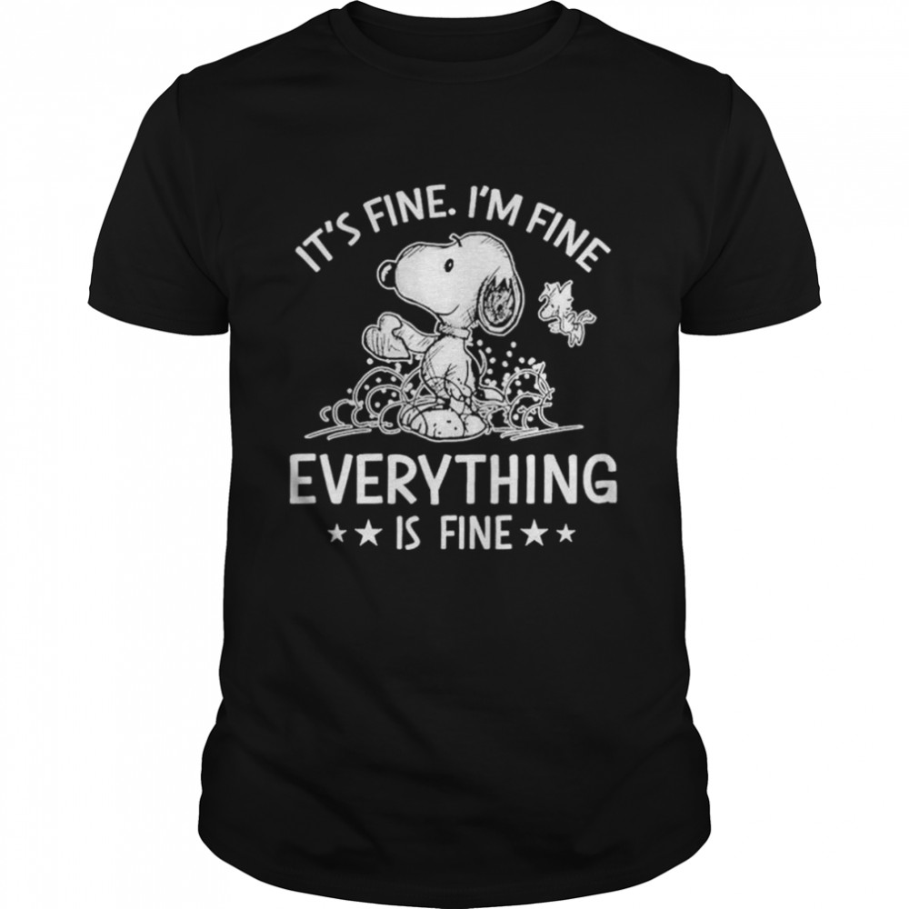 Snoopy it’s fine I’m fine everything is fine shirt Classic Men's T-shirt