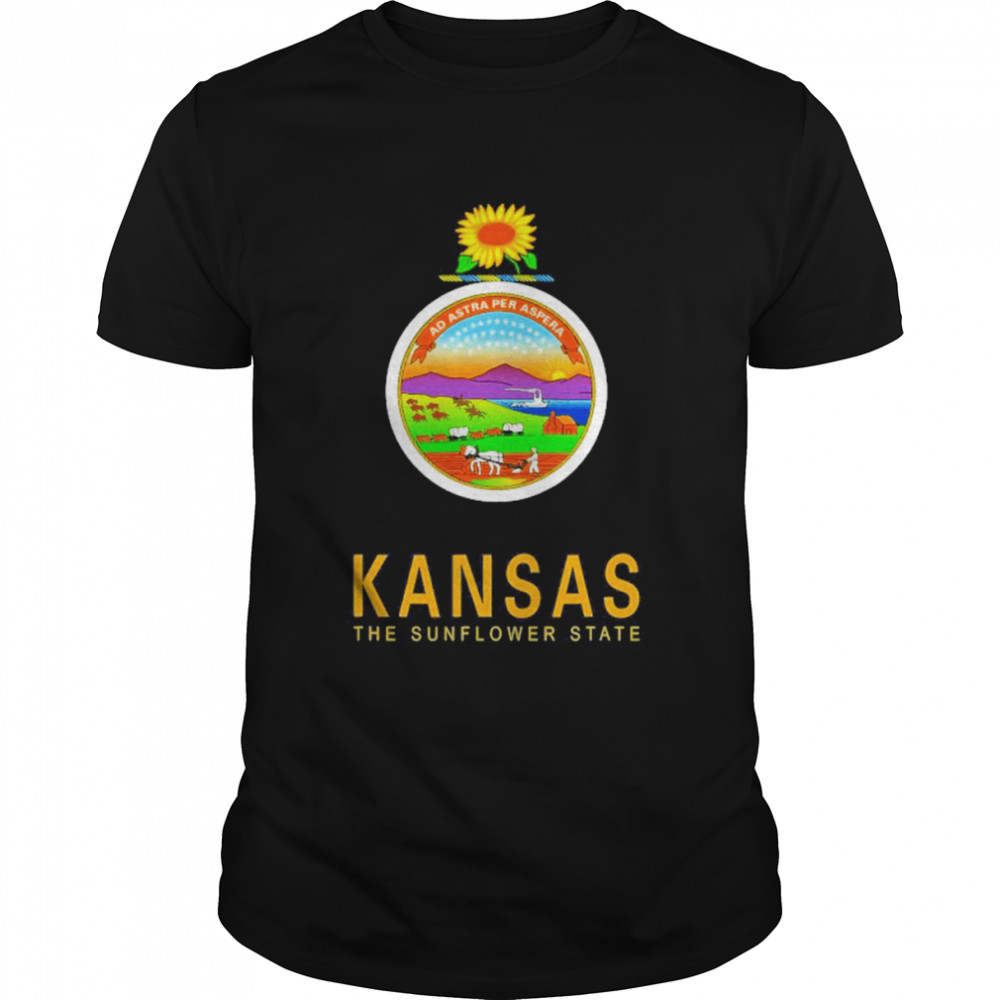 State Of Kansas Flag The Sunflower State City Topeka Pride Shirt