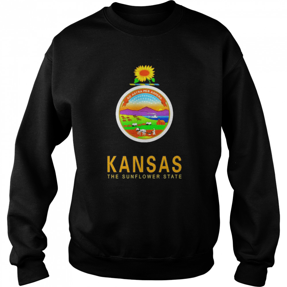 State Of Kansas Flag The Sunflower State City Topeka Pride Shirt 3 State Of Kansas Flag The Sunflower State City Topeka Pride Unisex Sweatshirt