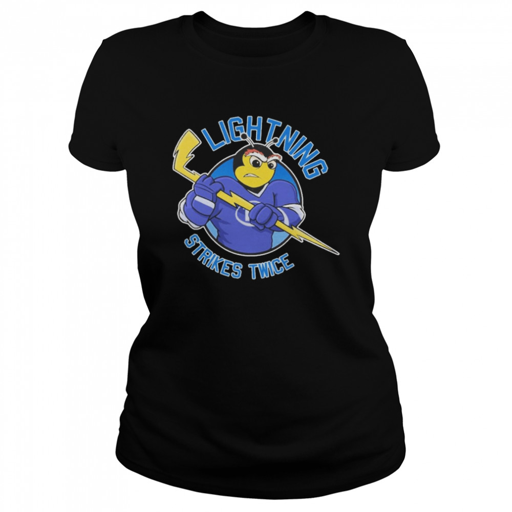 Tampa Bay Lightning Strikes Twice Hockey Champions ThunderBug T- Classic Women's T-shirt