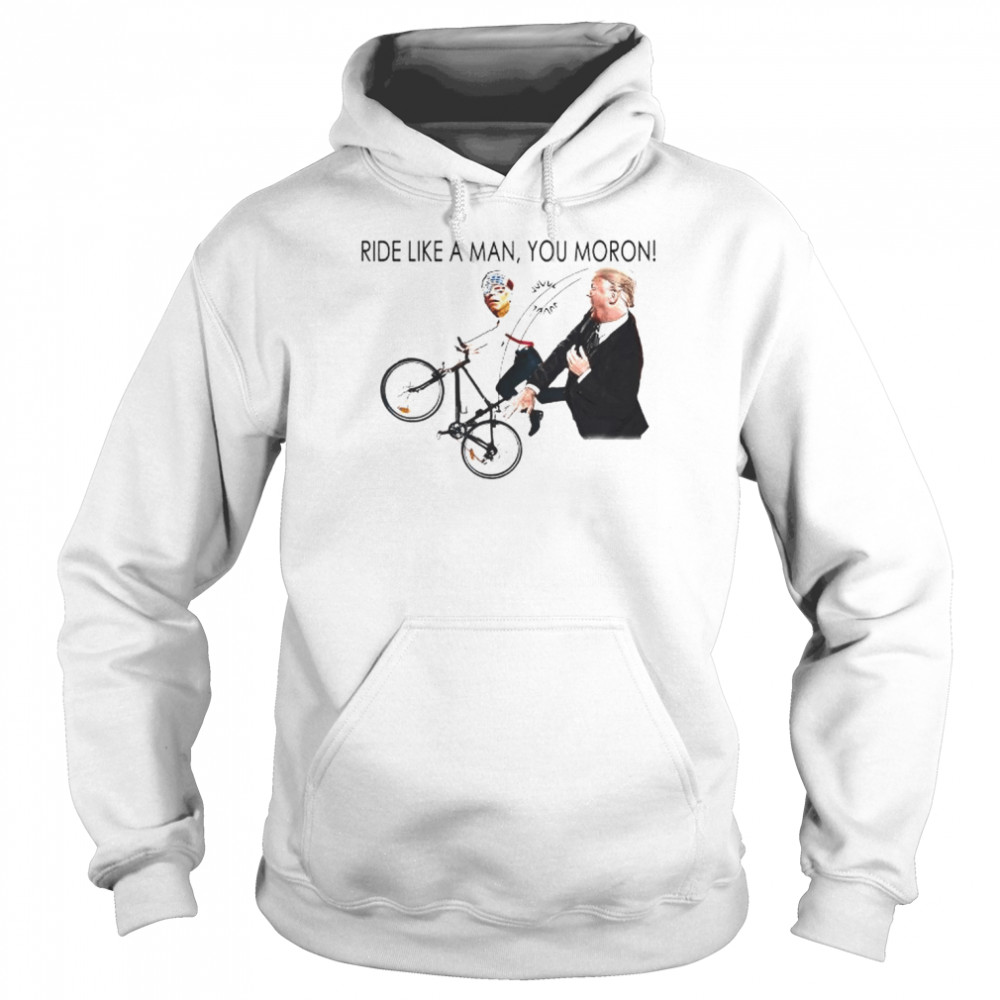Trump Mocks Biden Riding Bicycle 2022 Meme Tee Shirt 4 Trump Mocks Biden Riding Bicycle 2022 Meme Tee Unisex Hoodie