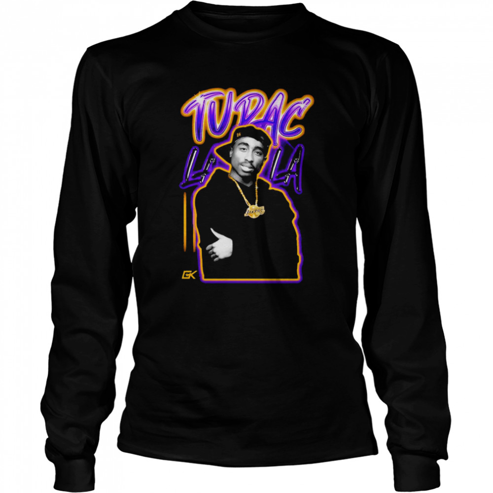 Tupac LA Mural shirt 2 Tupac LA Mural shirt Long Sleeved T-shirt