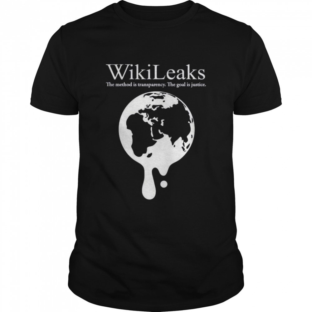 Wikileaks Dripping Globe Shirt 5 Wikileaks Dripping Globe Classic Men's T-shirt