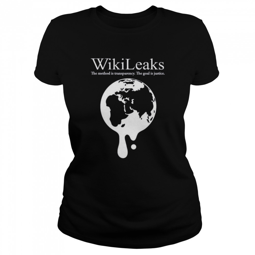 Wikileaks Dripping Globe  Classic Women's T-shirt