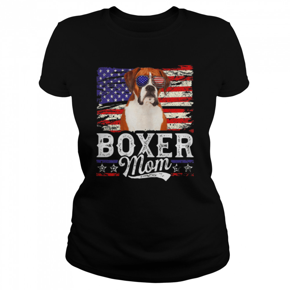Womens Boxer Mom USA Flag Patriotic Mother's Day T-Shirt B0B4MQB3FW 1 Womens Boxer Mom USA Flag Patriotic Mother's Day T- B0B4MQB3FW Classic Women's T-shirt