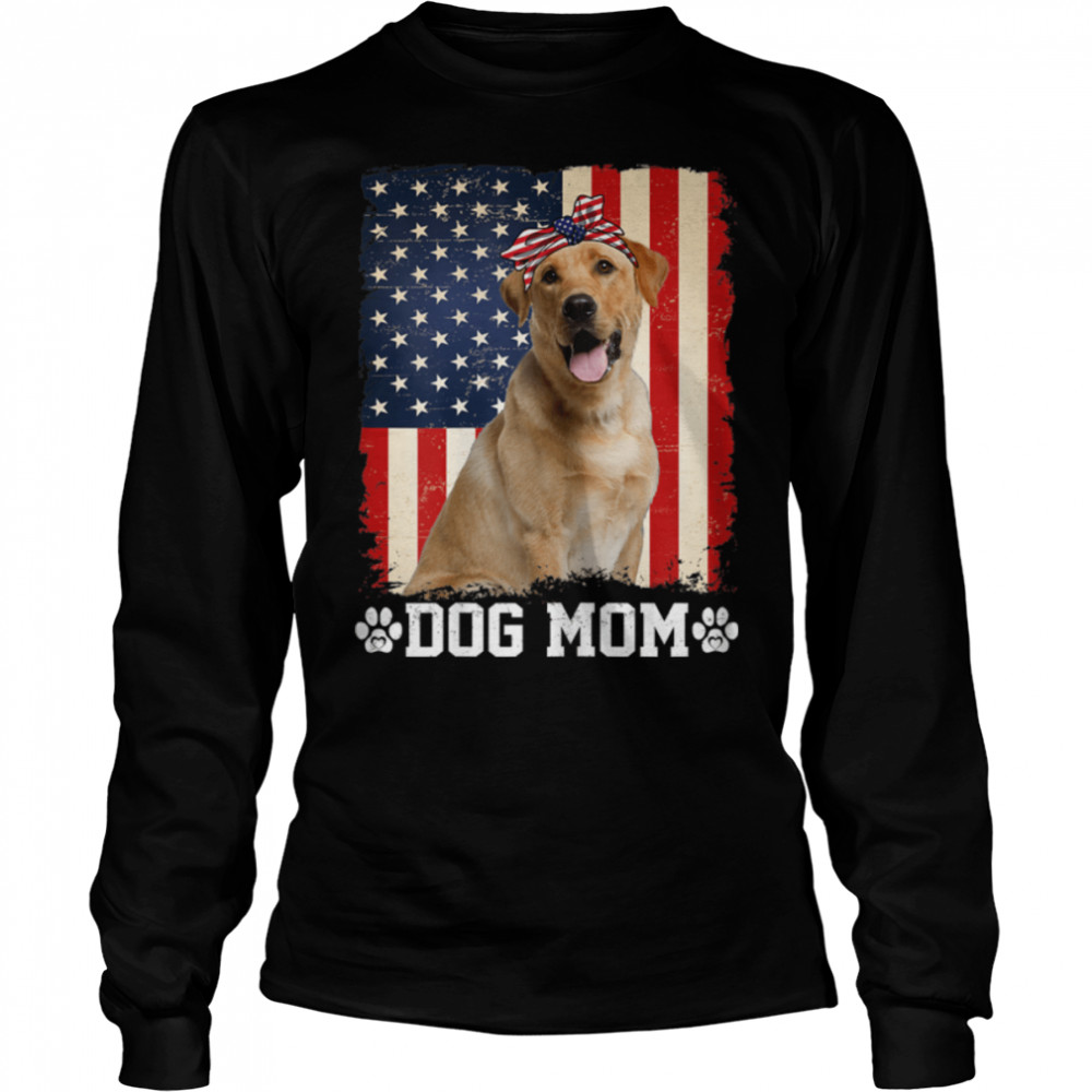 Womens Cool Labrador Dog Mom American Flag Mother's Day T-Shirt B0B4MMT458 2 Womens Cool Labrador Dog Mom American Flag Mother's Day T- B0B4MMT458 Long Sleeved T-shirt
