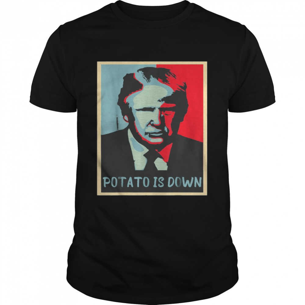 Biden Bike Bicycle Trump Potato is Down Biden Falls off Bike T-Shirt