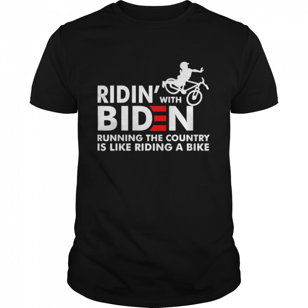 Biden Falling Off His Bicycle Riding with Biden Bike T- Classic Men's T-shirt