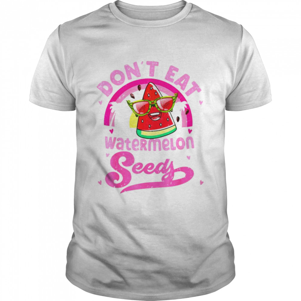 Don’t Eat Watermelon Seeds Maternity Summer Fruit Vacation shirt Classic Men's T-shirt