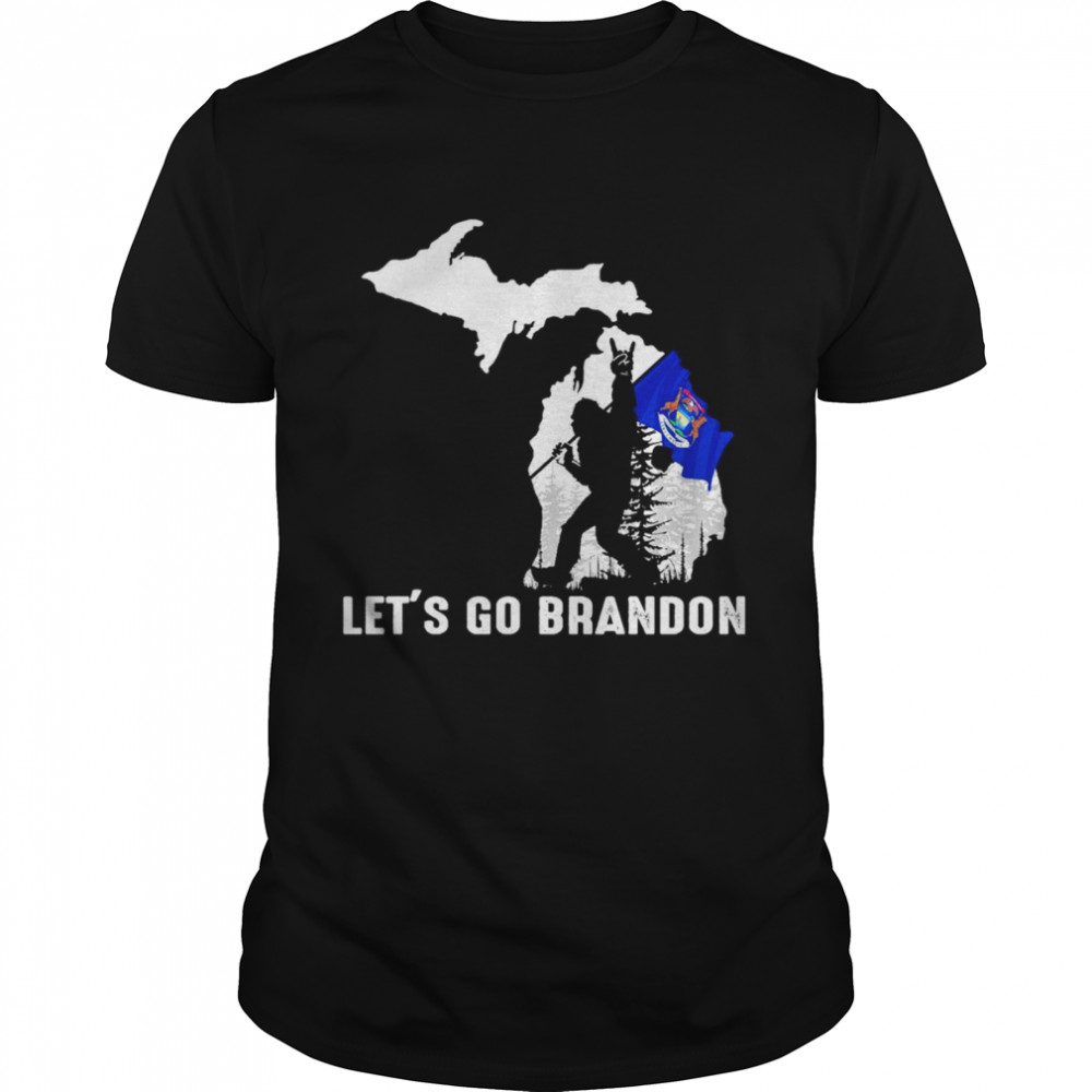 Michigan America Bigfoot Let’s Go Brandon Shirt