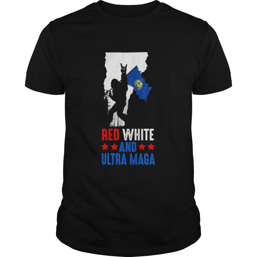 Vermont America Bigfoot Red White And Ultra Maga  Classic Men's T-shirt