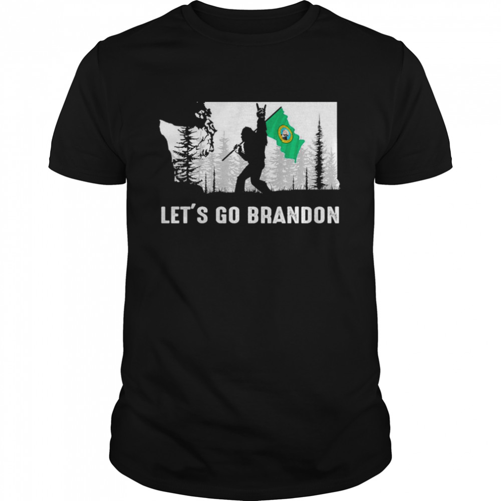 Washington State America Bigfoot Let’s Go Brandon Shirt