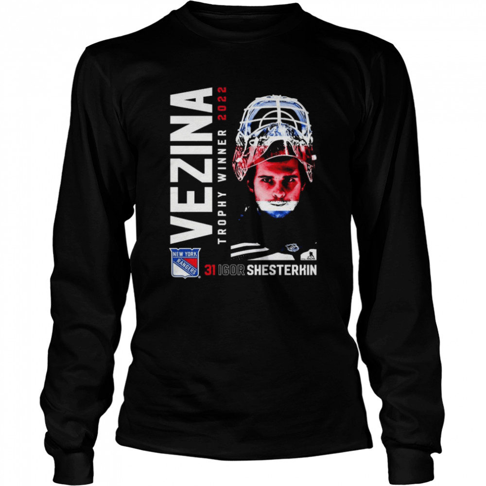 31 Igor Shesterkin New York Rangers Vezina Trophy Winner 2022  Long Sleeved T-shirt