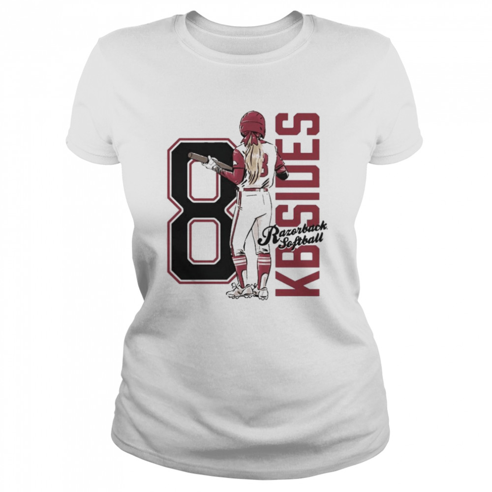 Arkansas Softball KB Sides Silhouette  Classic Women's T-shirt