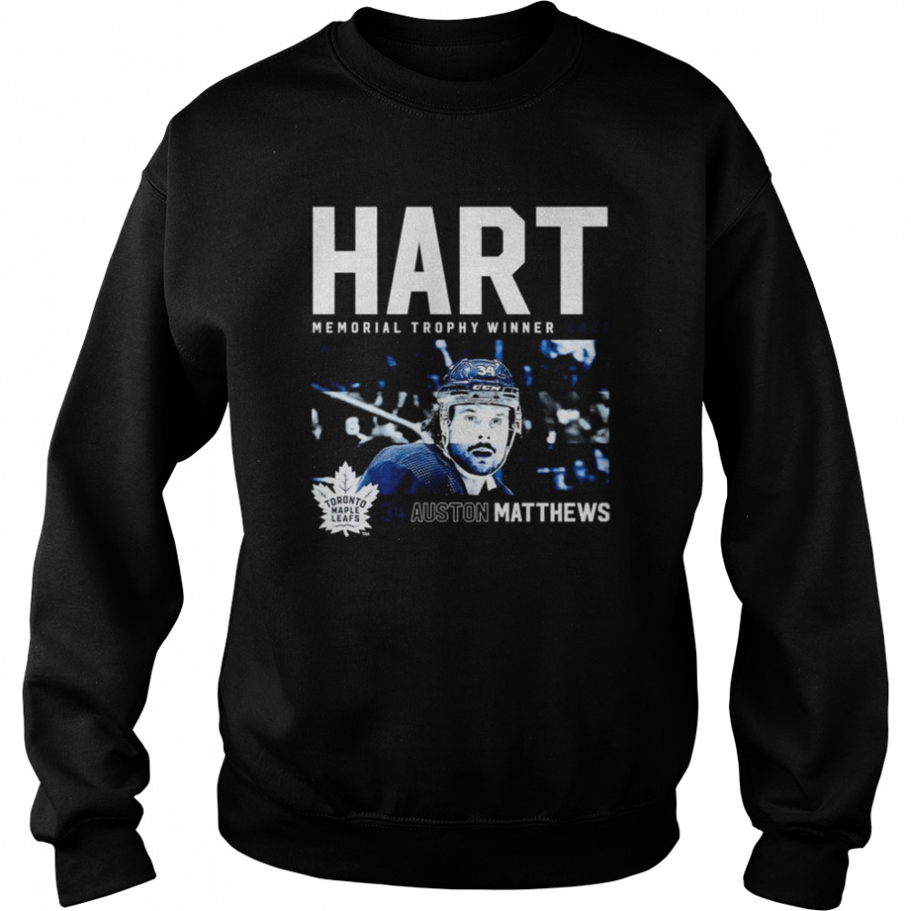 Auston Matthews Toronto Maple Leafs Hart Memorial Trophy Winner 2022  Unisex Sweatshirt