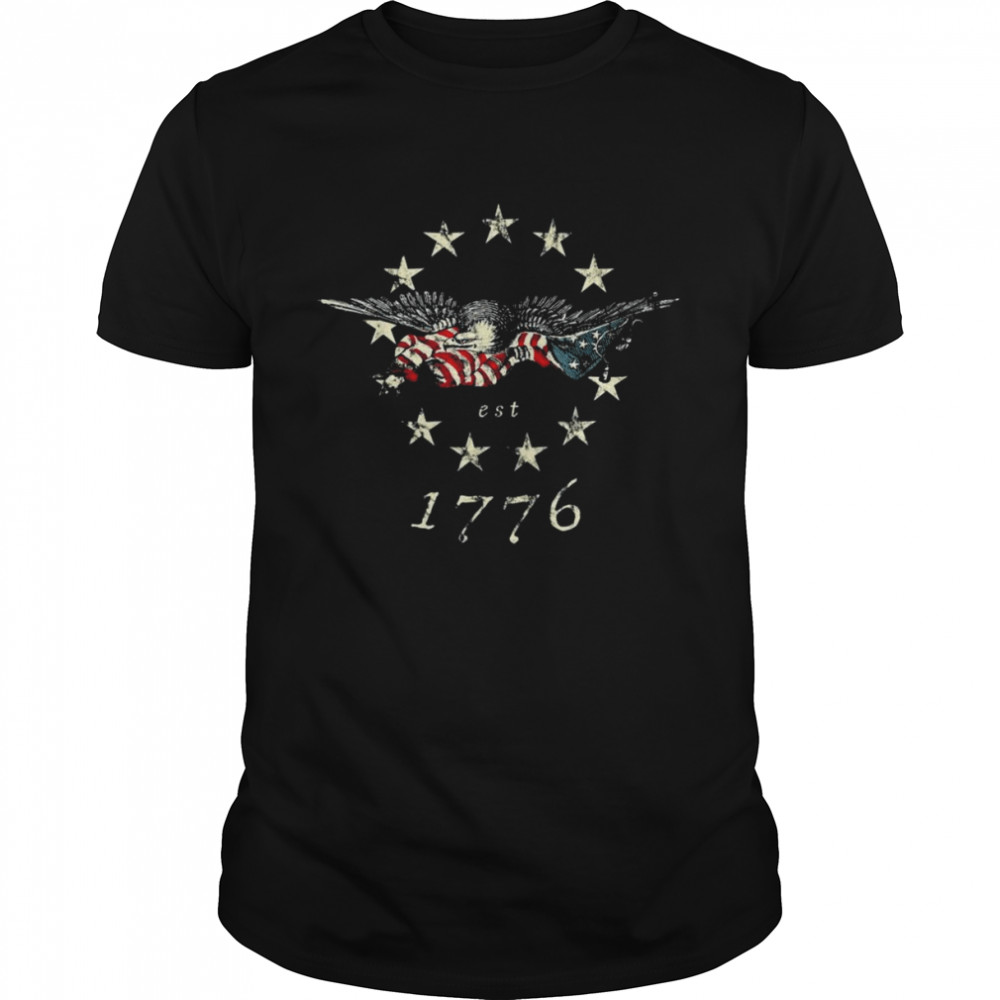 Bald Eagle Flag Vintage 1776  Classic Men's T-shirt