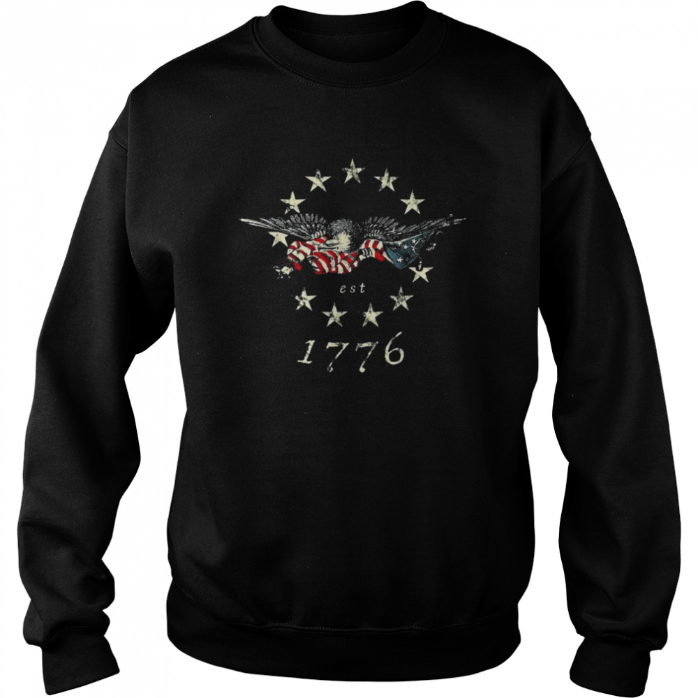Bald Eagle Flag Vintage 1776  Unisex Sweatshirt