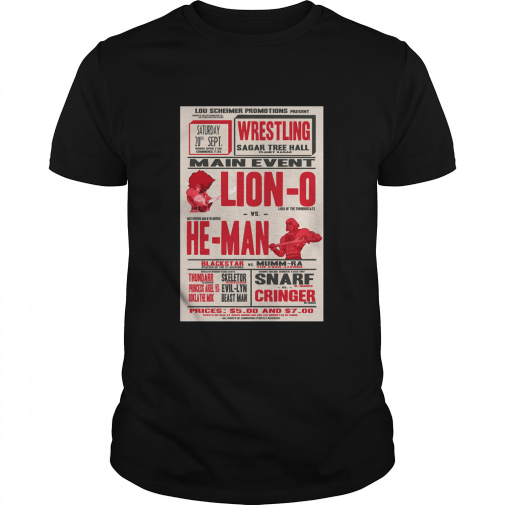Classic Vintage Lion Fight Poster Mens Funny Classic T- Classic Men's T-shirt