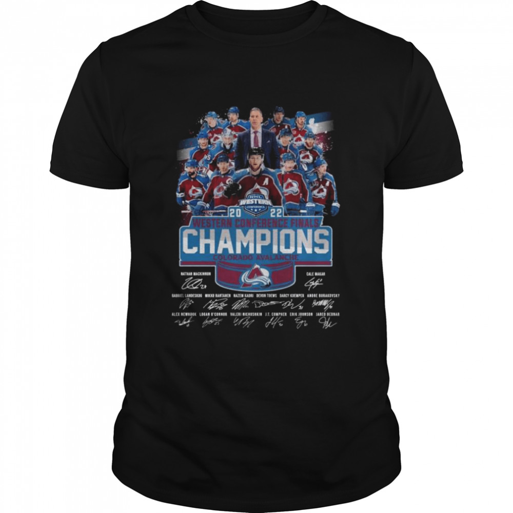 Colorado Avalanche 2022 western conference champions Colorado Avalanche signatures shirt Classic Men's T-shirt
