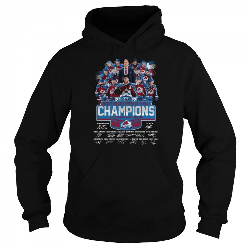Colorado Avalanche 2022 western conference champions Colorado Avalanche signatures shirt Unisex Hoodie