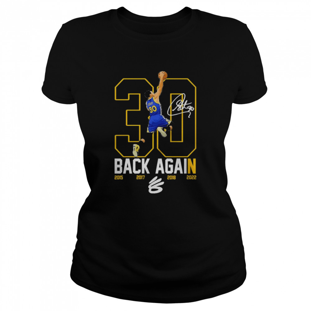 Curry Dunk Back Again MVP NBA Finals 2022 Signatures  Classic Women's T-shirt