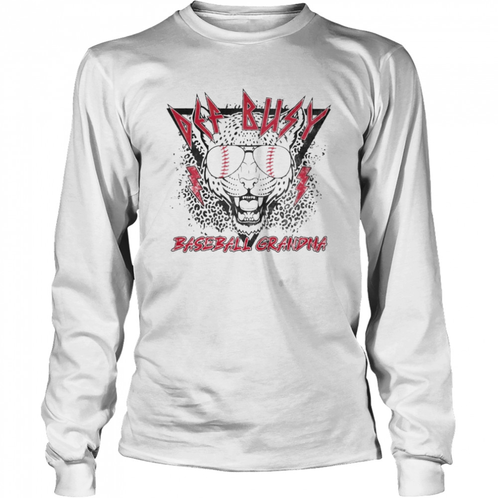 Def Busy Baseball Grandma Long Sleeved T-shirt