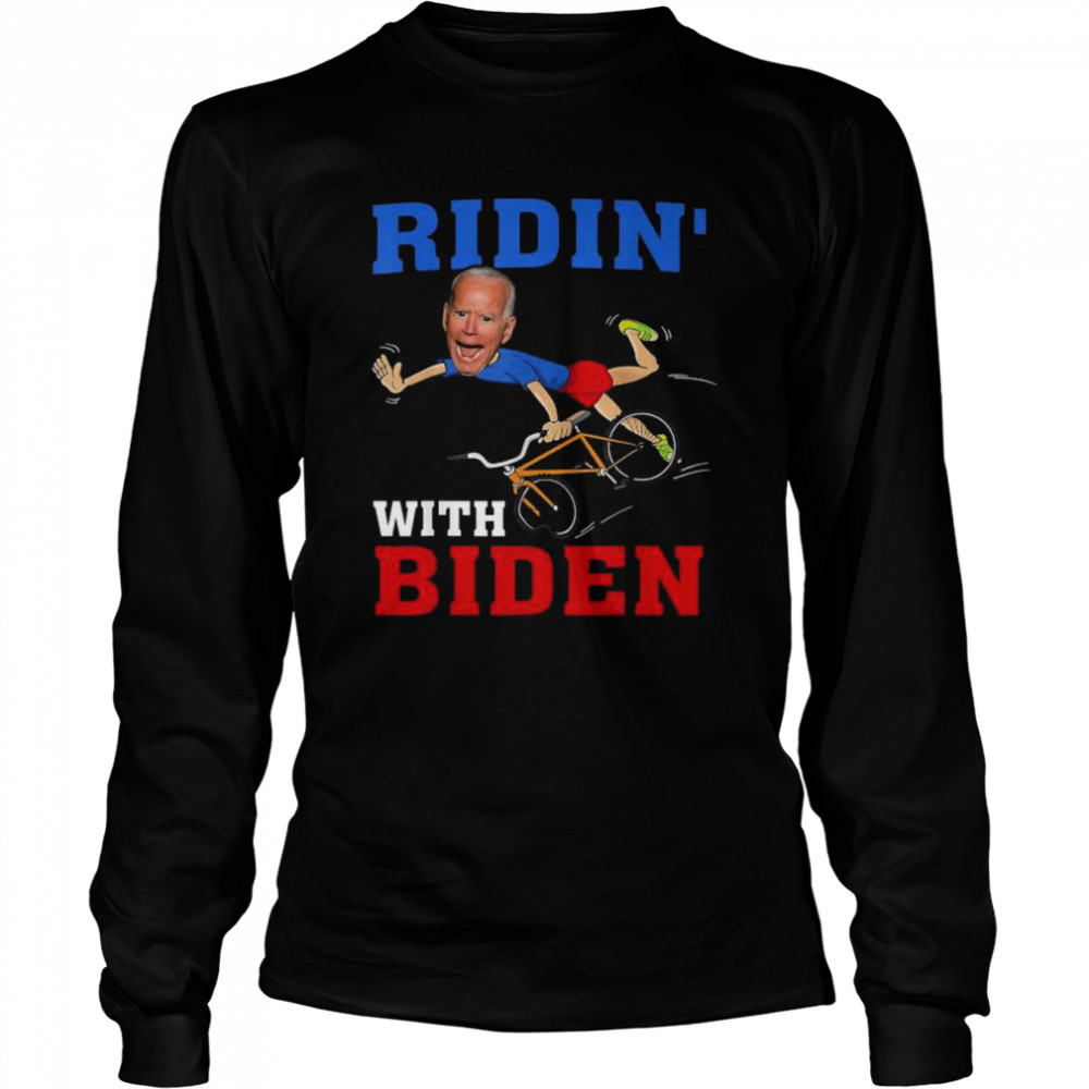 Falling with biden ridin with biden shirt Long Sleeved T-shirt