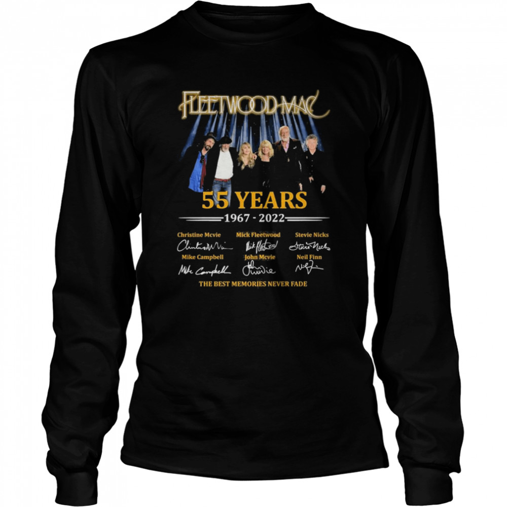 Fleetwood Mac 55 years 1967-2022 the best memories never fade signatures shirt Long Sleeved T-shirt