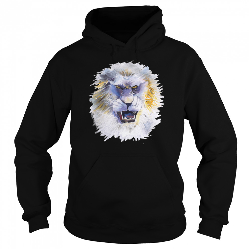 Hand painted watercolor lion face Classic T- Unisex Hoodie