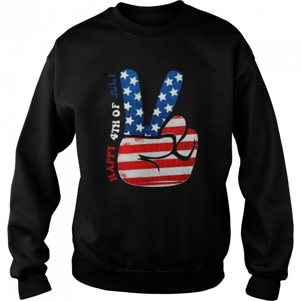 Happy 4th Of July America Rockin’ Sign Celebrating Freedom  Unisex Sweatshirt