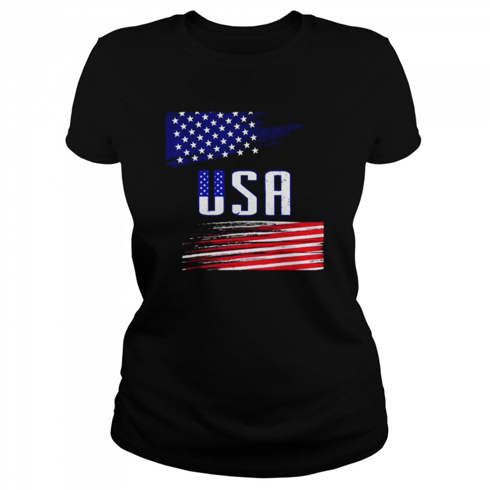 Happy 4th of july American flag patriotic shirt Classic Women's T-shirt