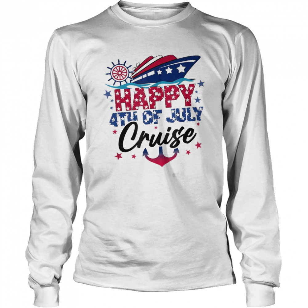 Happy 4th Of July Cruise Patriotic American Cruising  Long Sleeved T-shirt