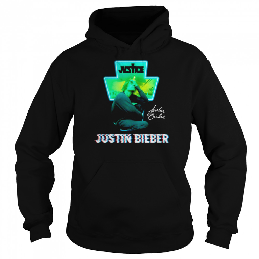 Justice Justin Bieber signature shirt Unisex Hoodie