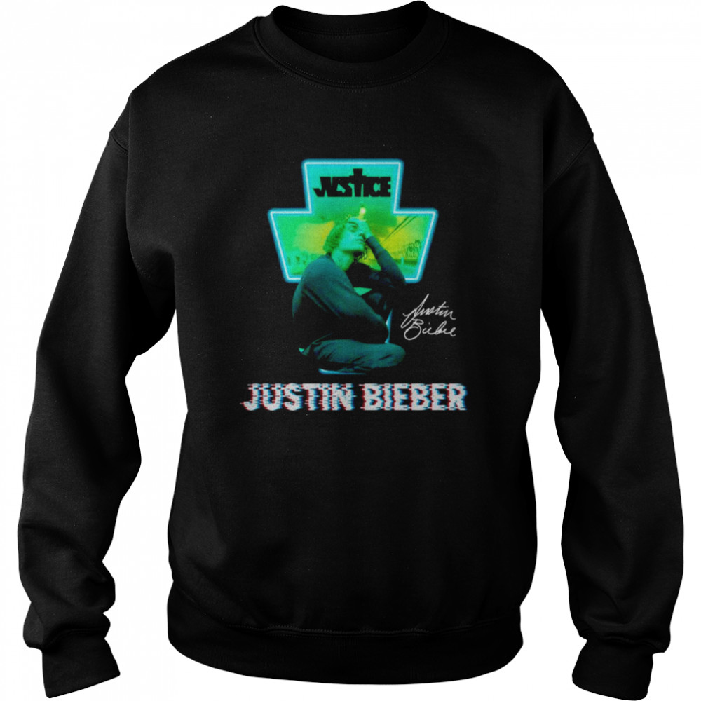 Justice Justin Bieber signature shirt Unisex Sweatshirt