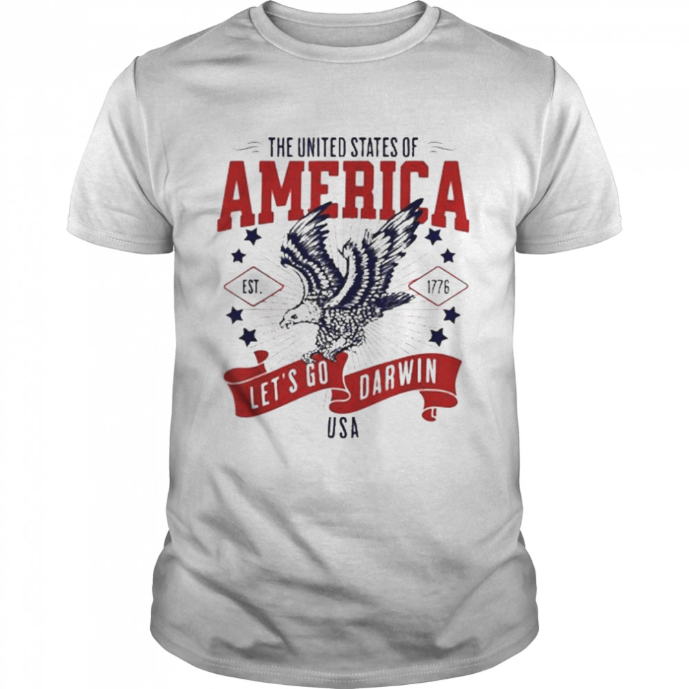 LET’S GO DARWIN Vintage Natural Selection USA America  Classic Men's T-shirt