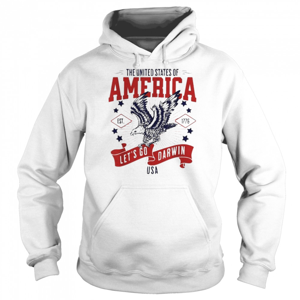 LET’S GO DARWIN Vintage Natural Selection USA America  Unisex Hoodie