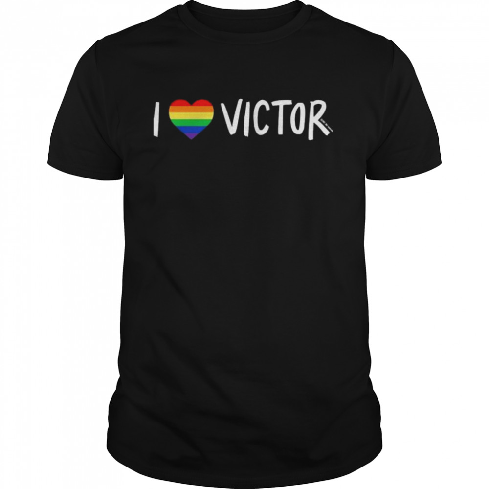 LGBT I Love Victor  Classic Men's T-shirt