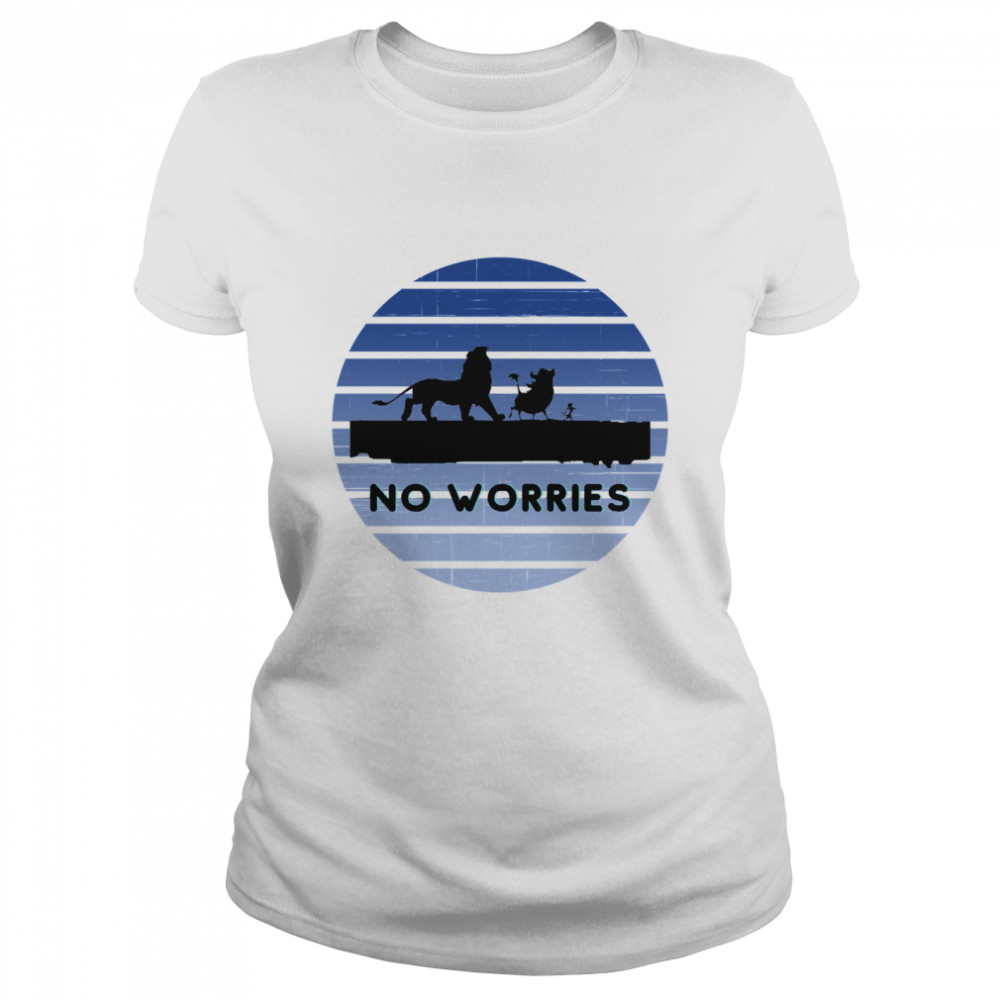 No Worries Blue Sunset Classic T- Classic Women's T-shirt