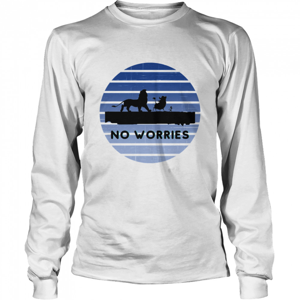 No Worries Blue Sunset Classic T- Long Sleeved T-shirt